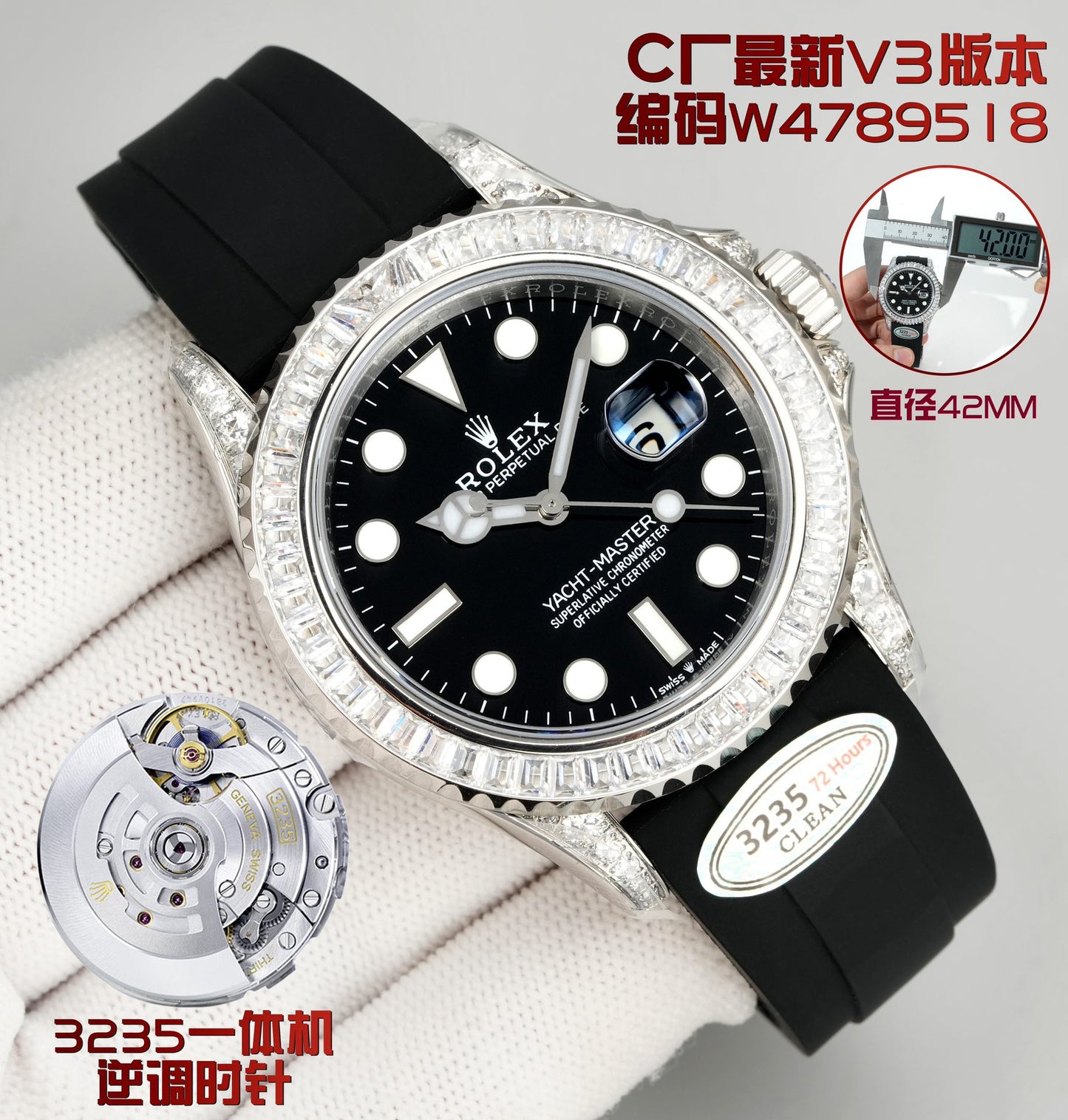 "Rolex Yacht-Master T-Series Candy Bezel with Ice Sugar Diamonds