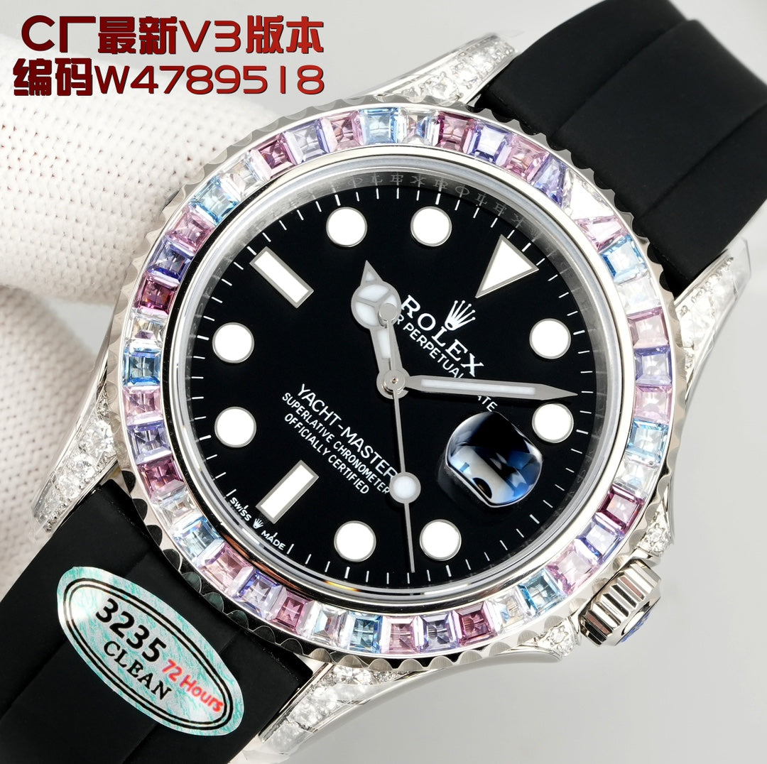 "Rolex Yacht-Master T-Series Candy Bezel with Ice Sugar Diamonds
