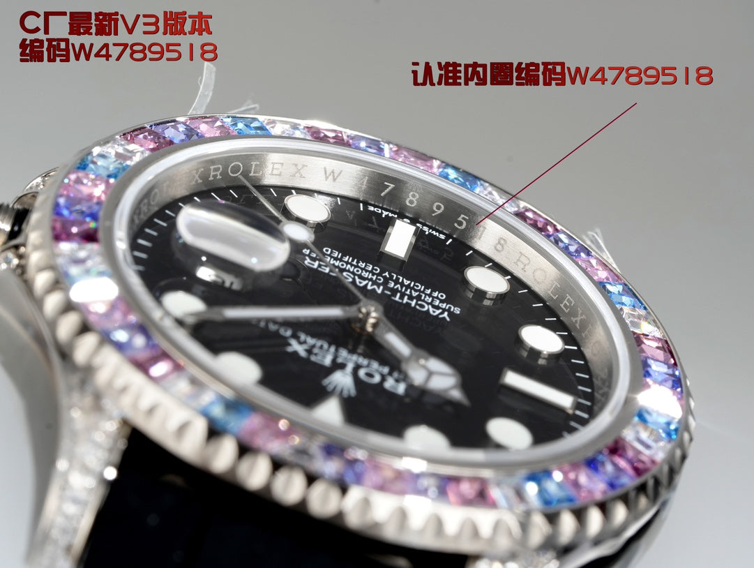 "Rolex Yacht-Master T-Series Candy Bezel with Ice Sugar Diamonds