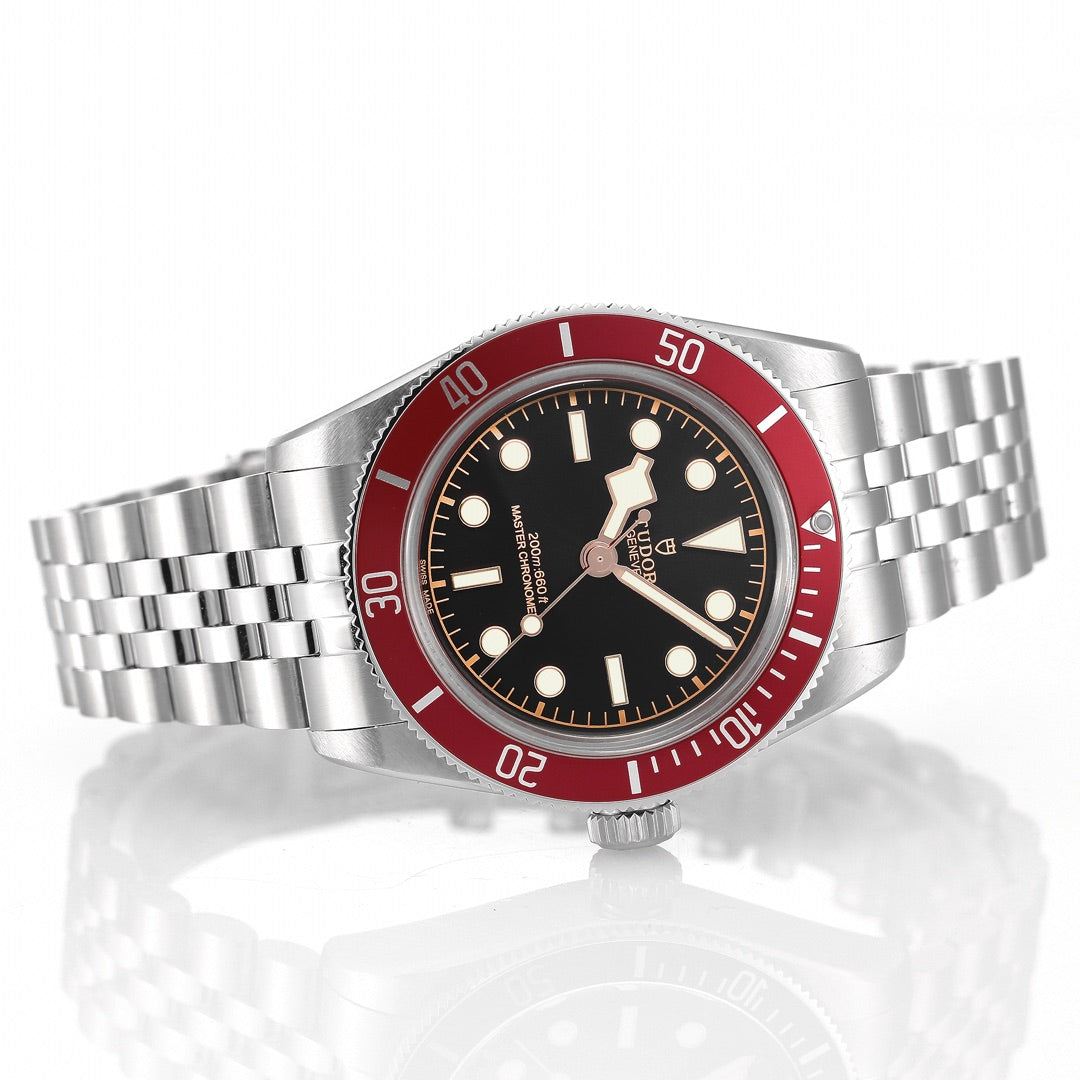 The Tudor Black Bay Third Generation Small Red Shield