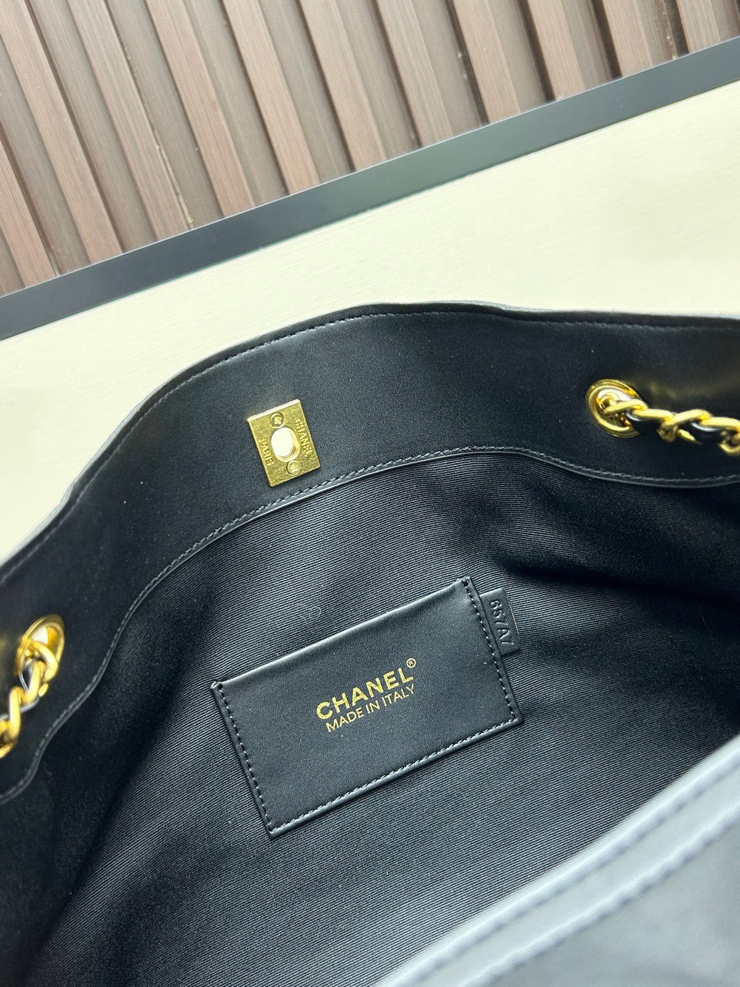 Chanel-Grey Suede Bag